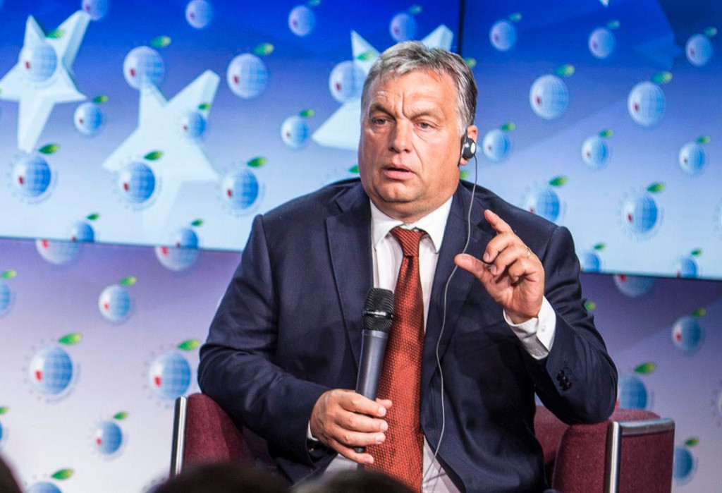 Orbán Viktor a V4-es csúcson Lengyelországban. A fotót a Miniszterelnöki Sajtóiroda tette közzé.