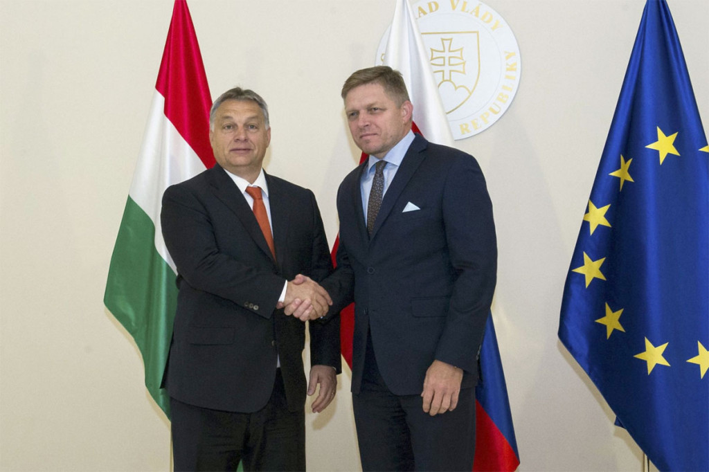 Robert Fico,és Orbán Viktor (fotó: MTI)