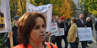 A Csallóköz védelméért tüntettek Pozsonyban