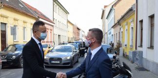 Szijjártó Péter külügyminiszter az MKP vezetőivel tárgyalt Pozsonyban