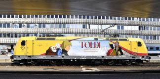 Felmatricázott mozdony népszerűsíti a Toldi animációs filmet