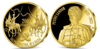 Arany bevonatú érmet adtak ki Petőfi születésének 200. évfordulójára