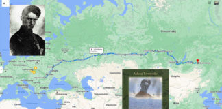 Petőfi szibériai száműzetésének útvonala az orosz tudós könyve szerint